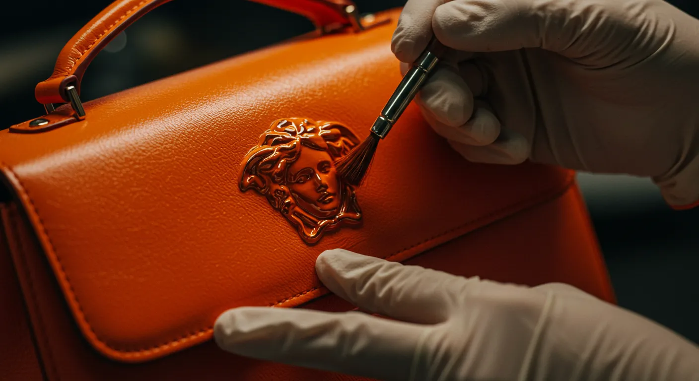 Artisan restoring a Hermès and Chanel luxury leather bag in The Leather Restorators atelier, Delhi NCR