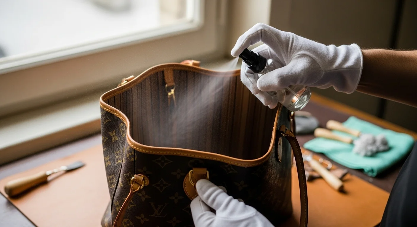 Removing musty odor from Louis Vuitton and Chanel handbags